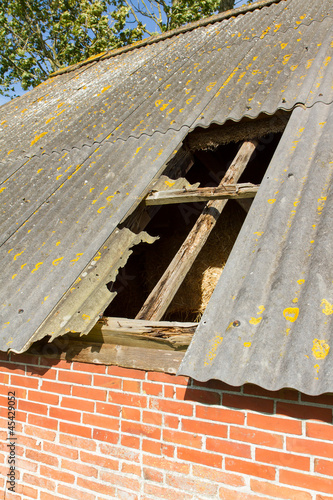 Photo: Old stable roof collapsed Old stable roof collapsed