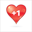 coeur - j'aime, je like, +1