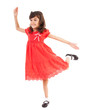 Photo: Happy little girl playing in studio Happy little girl playing in studio