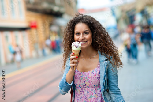 Photo: woman with ice cream woman with ice cream