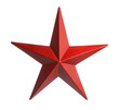 Photo: Red Star Isolated over white background Red Star Isolated over white background