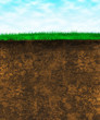 Green grass soil - texture surface