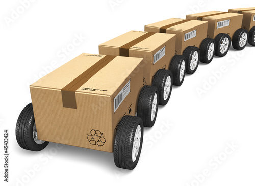 Illustration: Shipping and delivery concept Shipping and delivery concept