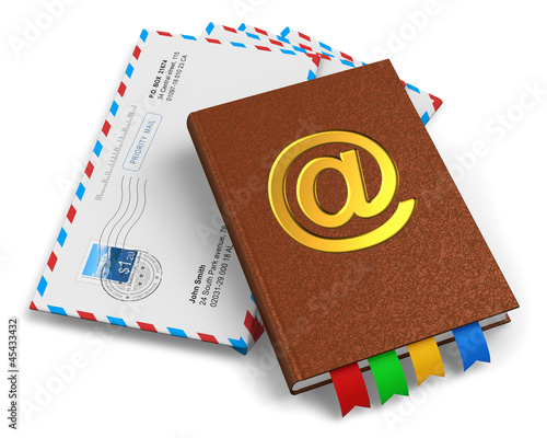 Illustration: E-mail, mail and correspondence concept E-mail, mail and correspondence concept
