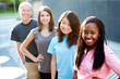 Multi-ethnic group of teenagers