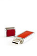 usb flash drive and cap isolated on white vertical