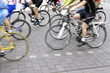 Motion blur abstract of a bike riders on the street