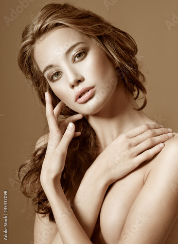 Photo: romantic girl with beautiful makeup romantic girl with beautiful makeup
