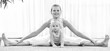Mother and daughter doind exercise