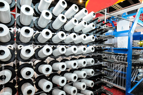 Photo: Textile industry - Weaving and warping Textile industry - Weaving and warping