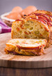Bell pepper and olive loaf.