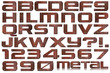 Grunge Metal Letters and Numbers
