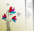 Vector artistic floral background