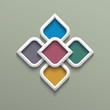 3d color pattern in arabic style