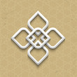3d pattern in arabic style on grunge background