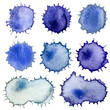 Abstract hand drawn watercolor drops