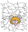 girl psychopathic with speech bubble