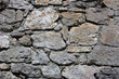 Stacked stone wall 