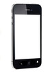 mobile smart phone on white background