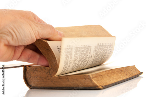 Photo: Reading a Dutch bible Reading a Dutch bible