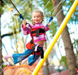 Jumping littele girl