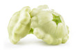 Two types of Patty pan Squash on white background
