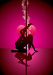 Illustration: pole dancer silhouette pole dancer silhouette