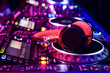 Dj mixer with headphones