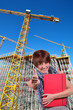 baustelle mit kran