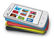 Set of touchscreen smartphones