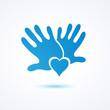 logo amour, logo coeur, logo société, logo main
