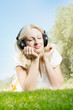 happiness smiling blonde woman relaxing