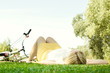 happy young woman relaxing