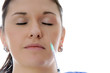 woman get a botox injection