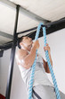 Sporty strong man, Fit muscular young male on gym