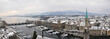 Winter panorama of Zurich