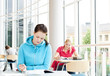 Students studying