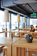 Interior of a trendy cafe