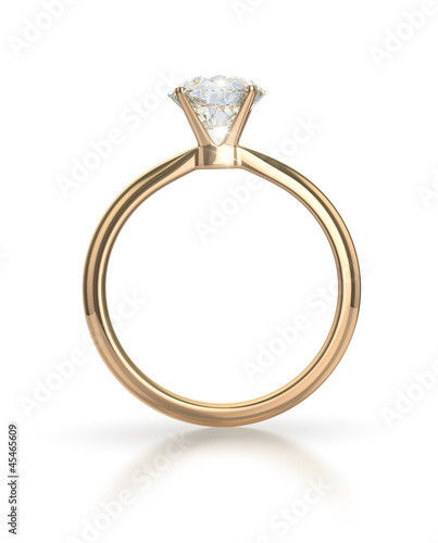 Illustration: Diamond ring with clipping path Diamond ring with clipping path