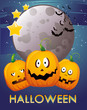 calabazas de halloween en vector