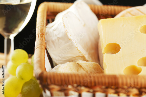 Photo: cheese and grape close up cheese and grape close up