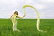 Charming young woman dancing