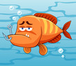 illustration of fish with Fishing Hook