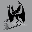 souris, chauve-souris, ombre, personnage, animal