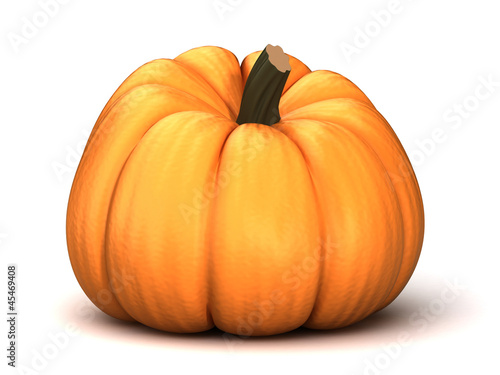 Illustration: 3d render of a pumpkin 3d render of a pumpkin