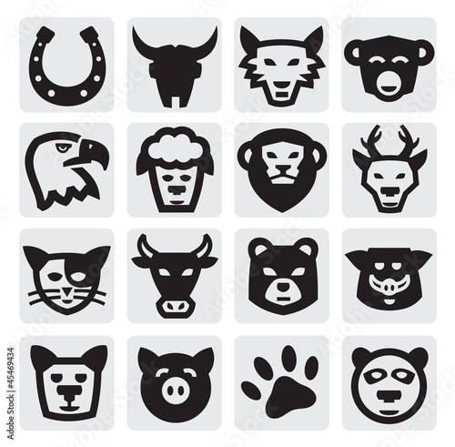 Vector: animals set animals set