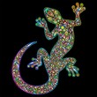 Vetor: Geko Lizard Psychedelic Design-Geco Lucertola Psichedelico Geko Lizard Psychedelic Design-Geco Lucertola Psichedelico