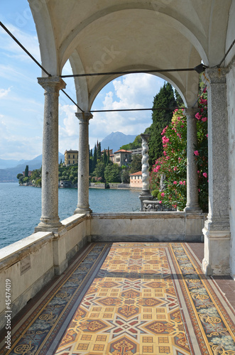 Photo: View to the lake Como from villa Monastero. Italy View to the lake Como from villa Monastero. Italy