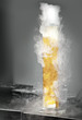 Chemical reaction between solid carbon and water