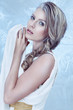 Fashion model with snow make-up